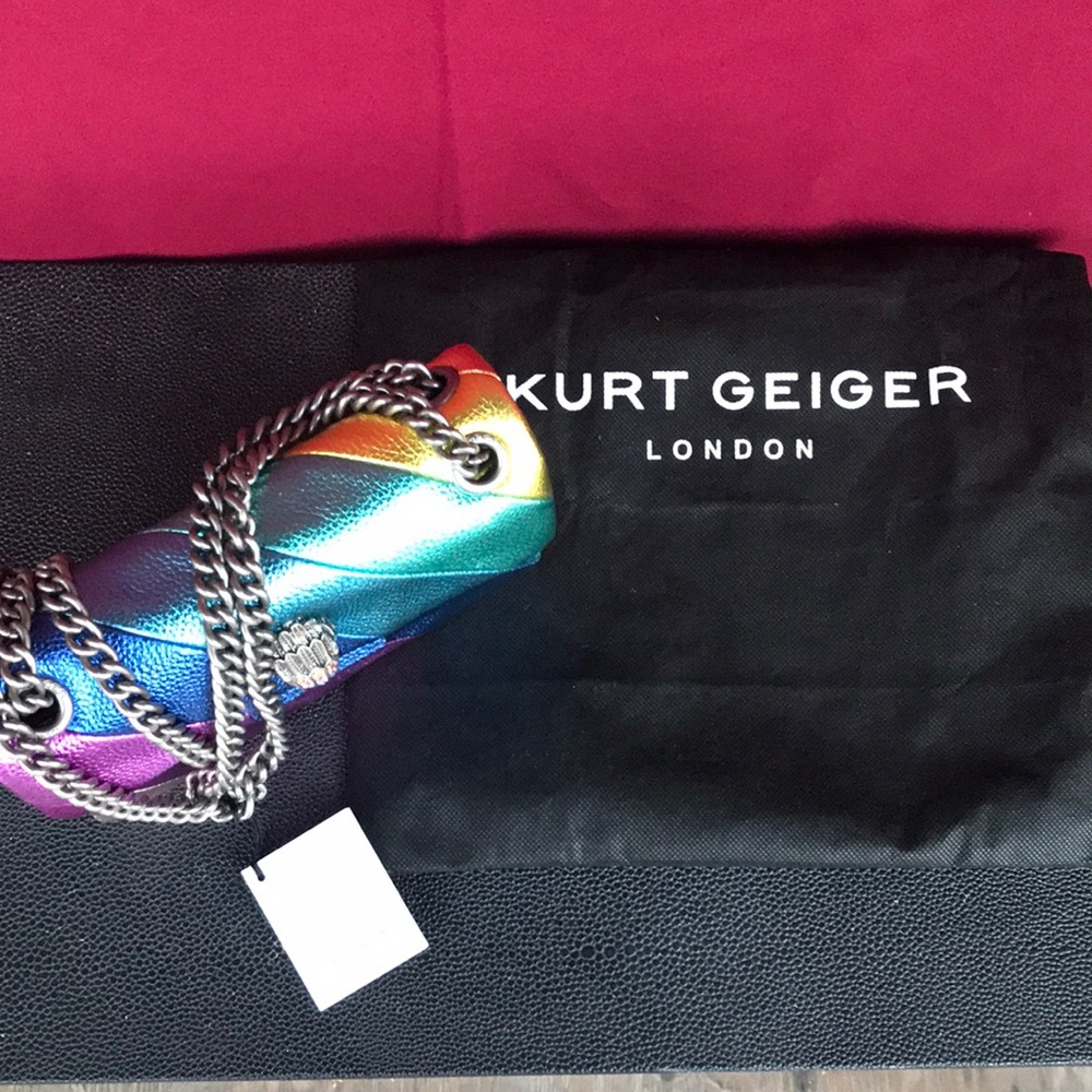 Clutch with chain shoulder strap